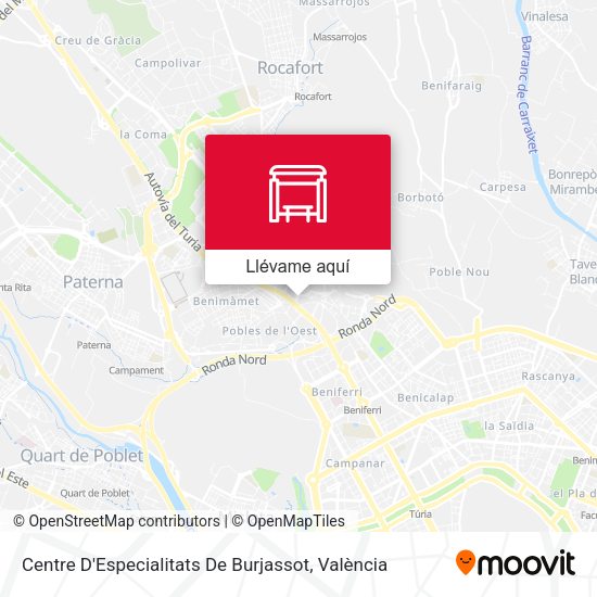 Mapa Centre D'Especialitats De Burjassot