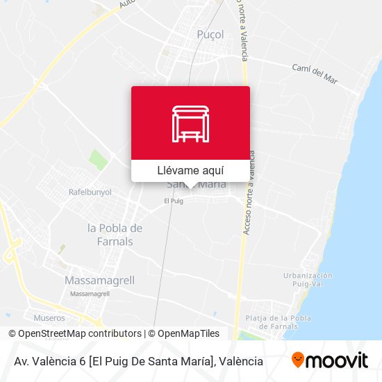 Mapa Av. València 6 [El Puig De Santa María]