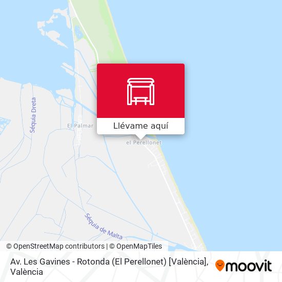 Mapa Av. Les Gavines - Rotonda (El Perellonet) [València]