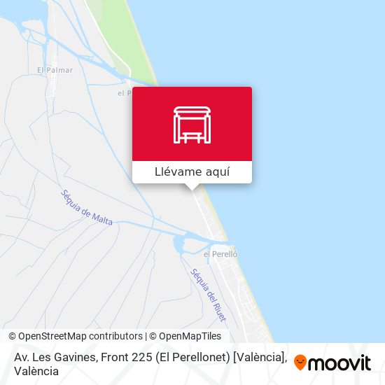 Mapa Av. Les Gavines, Front 225 (El Perellonet) [València]