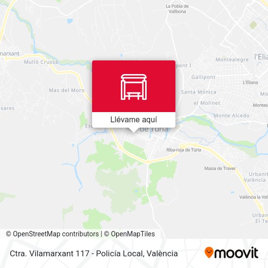 Mapa Ctra. Vilamarxant 117 - Policía Local