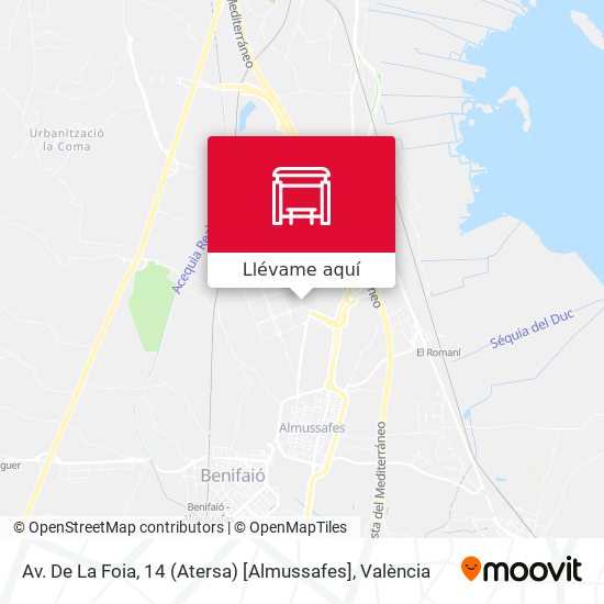 Mapa Av. De La Foia, 14 (Atersa) [Almussafes]