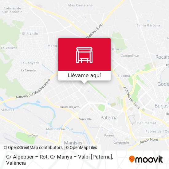 Mapa C/ Algepser – Rot. C/ Manya – Valpi [Paterna]