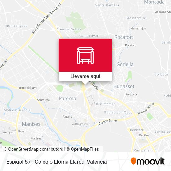 Mapa Espigol 57 - Colegio Lloma Llarga