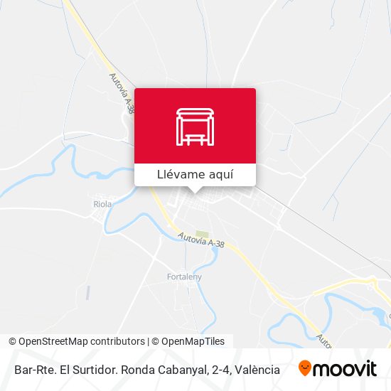 Mapa Bar-Rte. El Surtidor. Ronda Cabanyal, 2-4