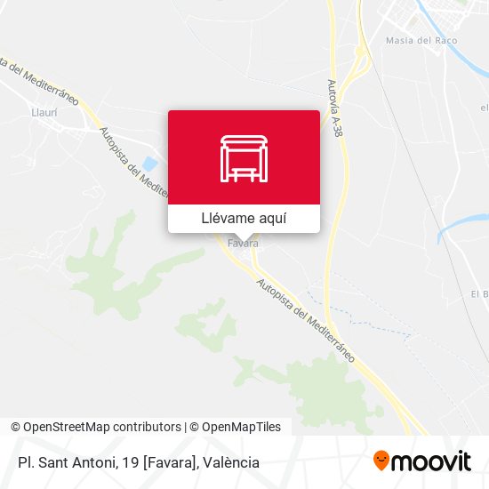 Mapa Pl. Sant Antoni, 19 [Favara]
