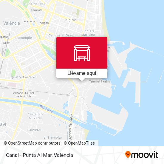 Mapa Canal - Punta Al Mar