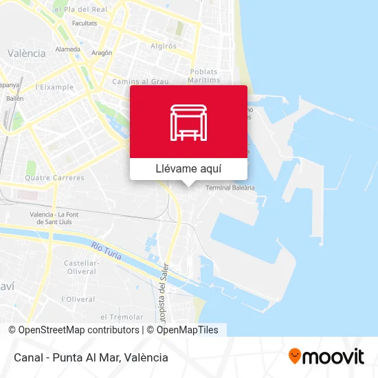 Mapa Canal - Punta Al Mar