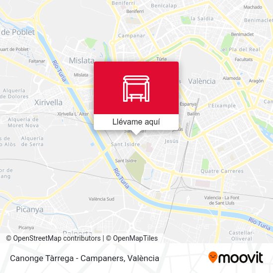 Mapa Canonge Tàrrega - Campaners