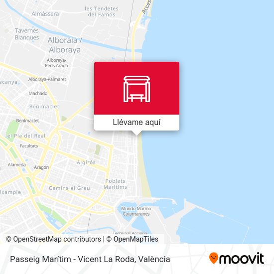 Mapa Passeig Marítim - Vicent La Roda