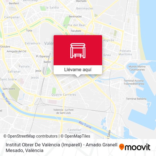 Mapa Institut Obrer De València (Imparell) - Amado Granell Mesado