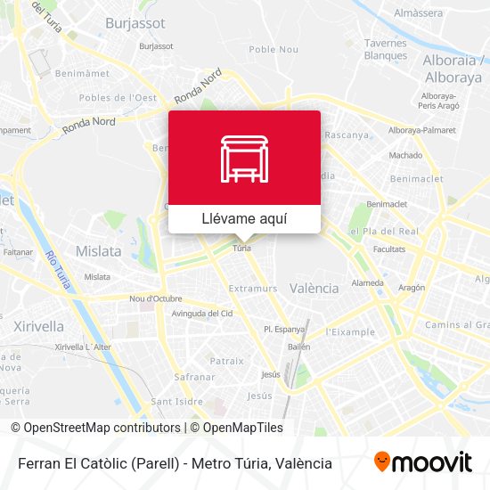 Mapa Ferran El Catòlic (Parell) - Metro Túria