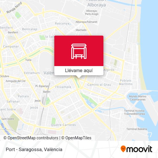 Mapa Port - Saragossa
