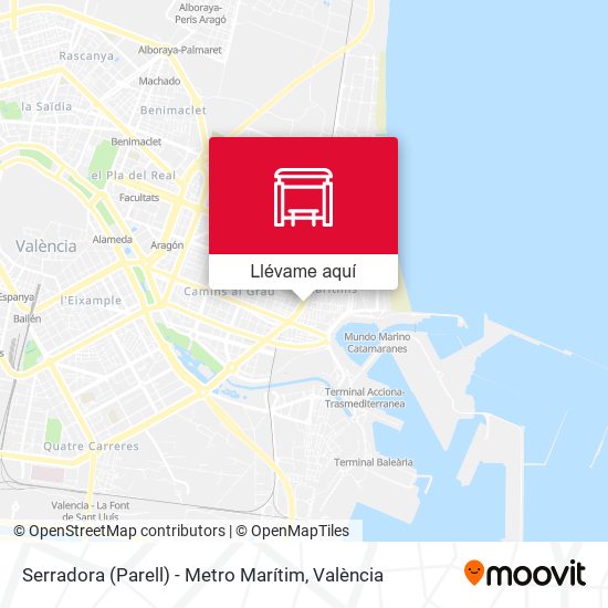 Mapa Serradora (Parell) - Metro Marítim