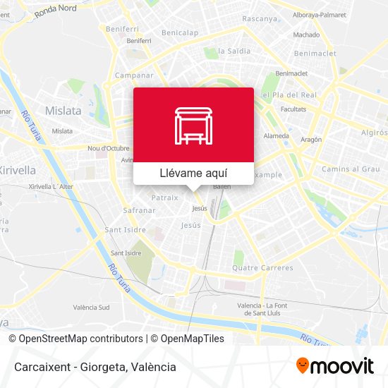 Mapa Carcaixent - Giorgeta
