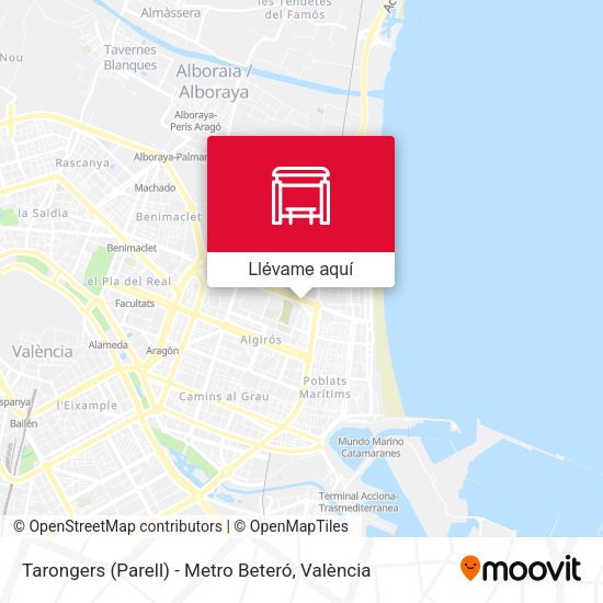 Mapa Tarongers (Parell) - Metro Beteró
