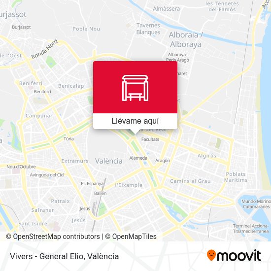 Mapa Vivers - General Elio
