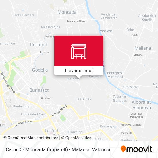 Mapa Camí De Moncada (Imparell) - Matador