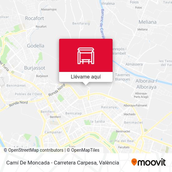 Mapa Camí De Moncada - Carretera Carpesa