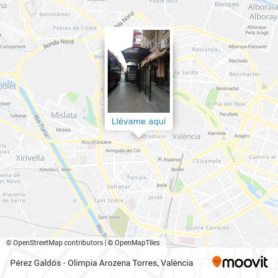 Mapa Pérez Galdós - Olimpia Arozena Torres
