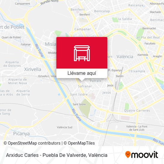 Mapa Arxiduc Carles - Puebla De Valverde