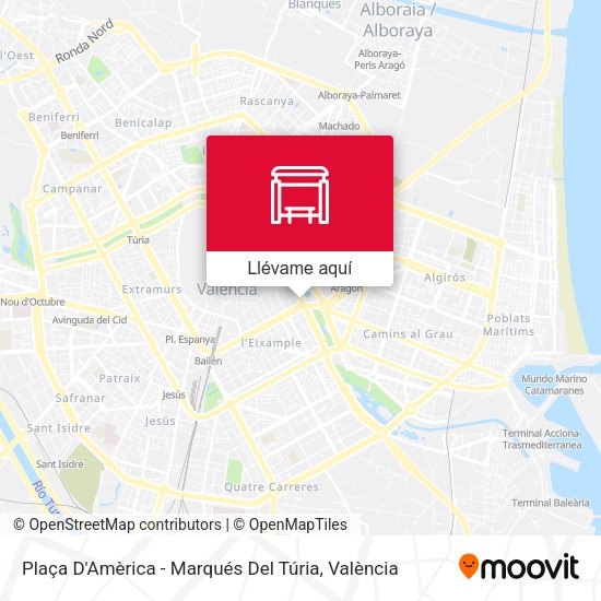 Mapa Plaça D'Amèrica - Marqués Del Túria