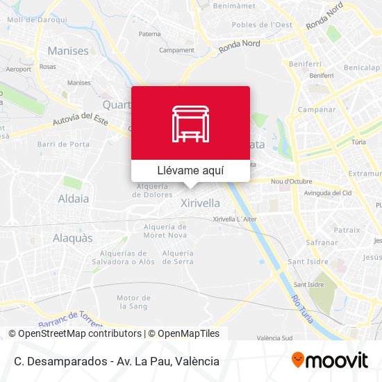 Mapa C. Desamparados - Av. La Pau