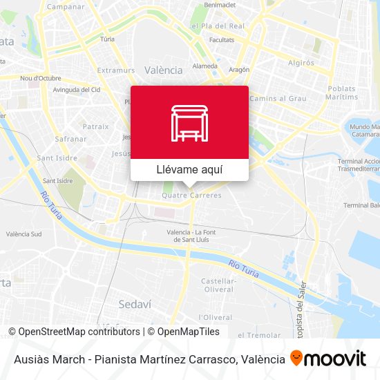 Mapa Ausiàs March - Pianista Martínez Carrasco