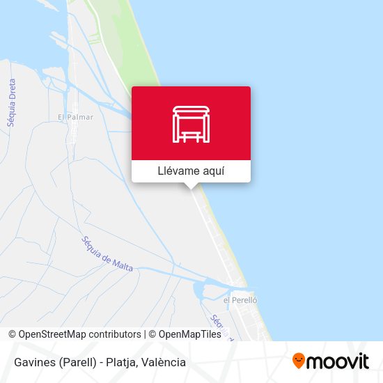 Mapa Gavines (Parell) - Platja