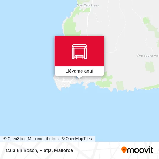 Mapa Cala En Bosch, Platja