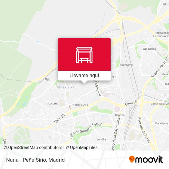 Mapa Nuria - Peña Sirio