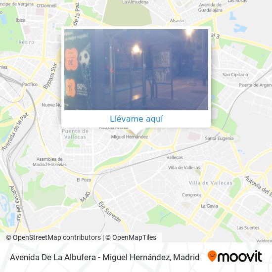 Mapa Avenida De La Albufera - Miguel Hernández