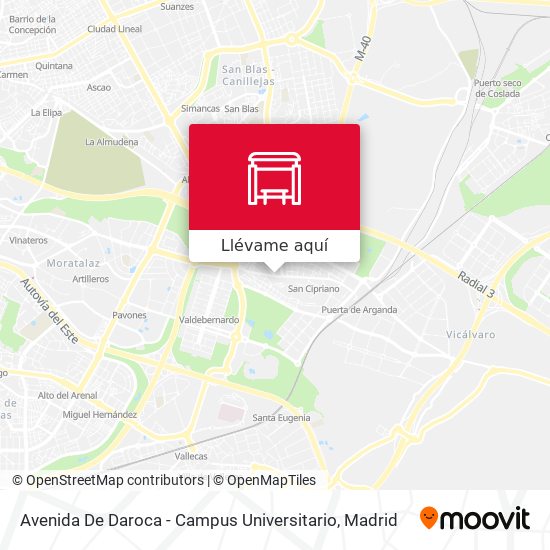 Mapa Avenida De Daroca - Campus Universitario