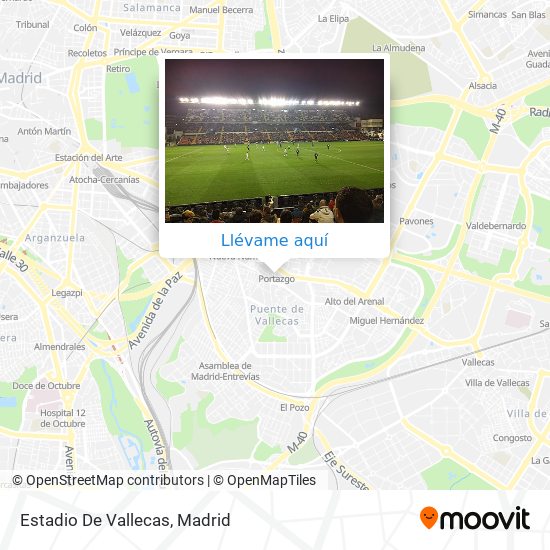 Mapa Estadio De Vallecas