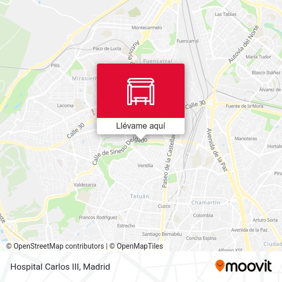 Mapa Hospital Carlos III