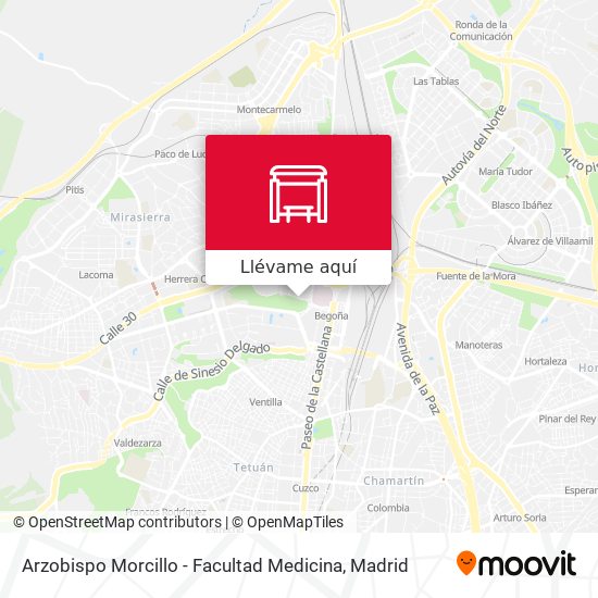 Mapa Arzobispo Morcillo - Facultad Medicina