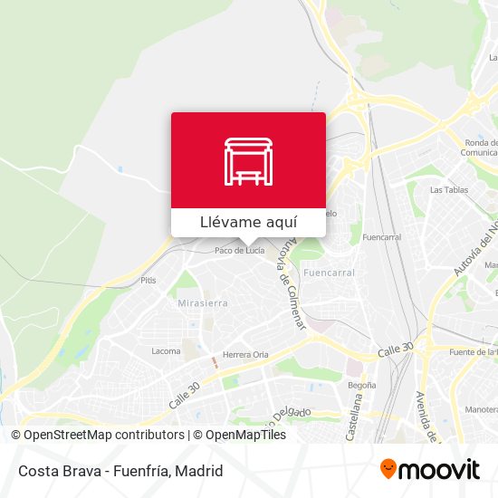 Mapa Costa Brava - Fuenfría
