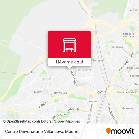 Mapa Centro Universitario Villanueva