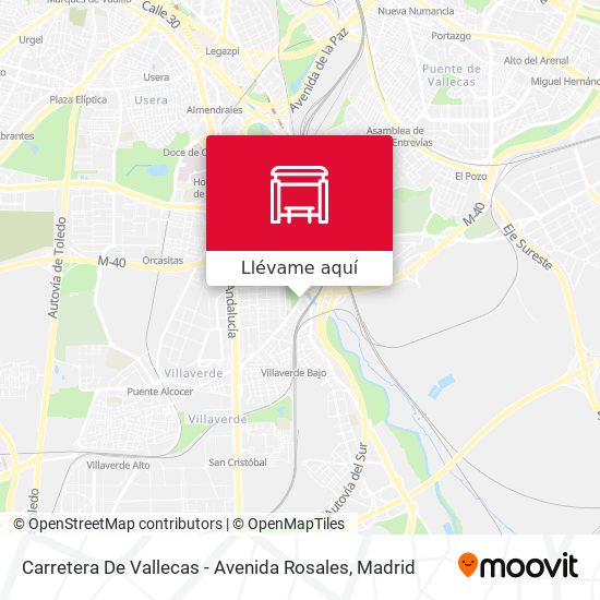 Mapa Carretera De Vallecas - Avenida Rosales