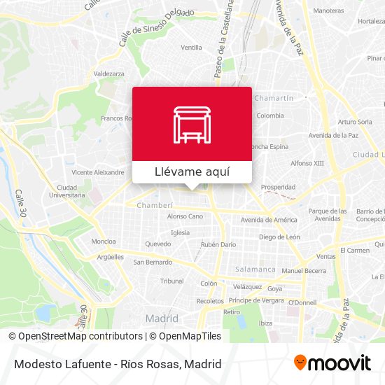 Mapa Modesto Lafuente - Ríos Rosas