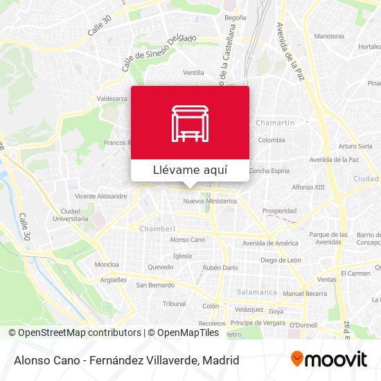 Mapa Alonso Cano - Fernández Villaverde