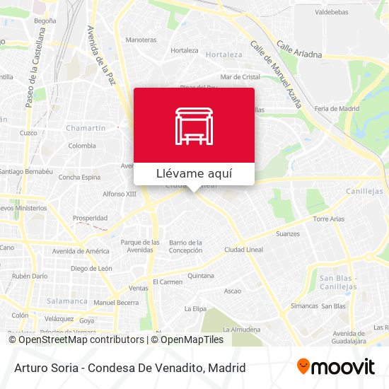 Mapa Arturo Soria - Condesa De Venadito