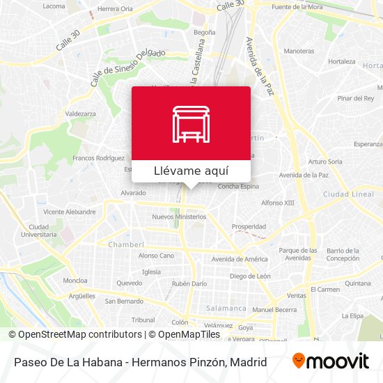 Mapa Paseo De La Habana - Hermanos Pinzón