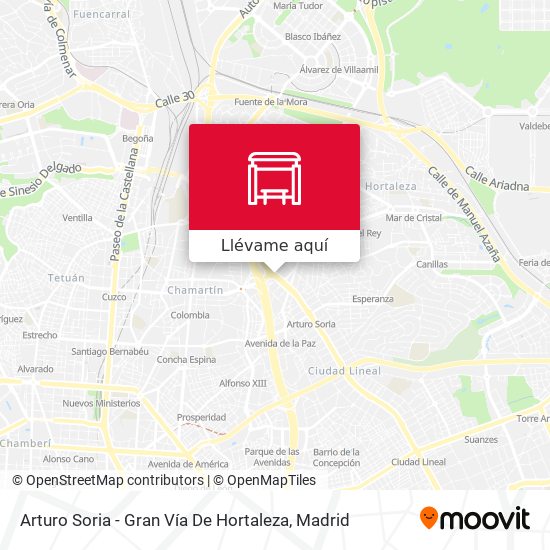 Mapa Arturo Soria - Gran Vía De Hortaleza