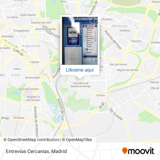 Mapa Entrevías Cercanías