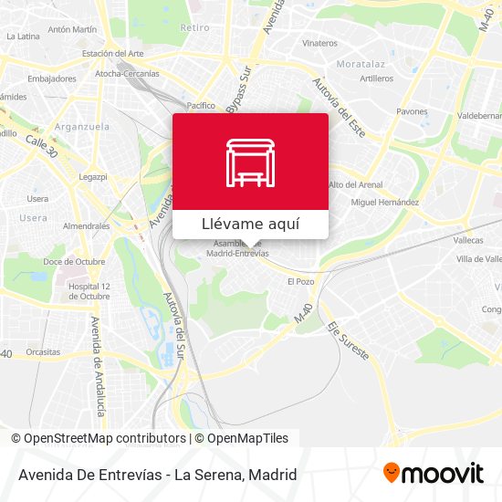 Mapa Avenida De Entrevías - La Serena
