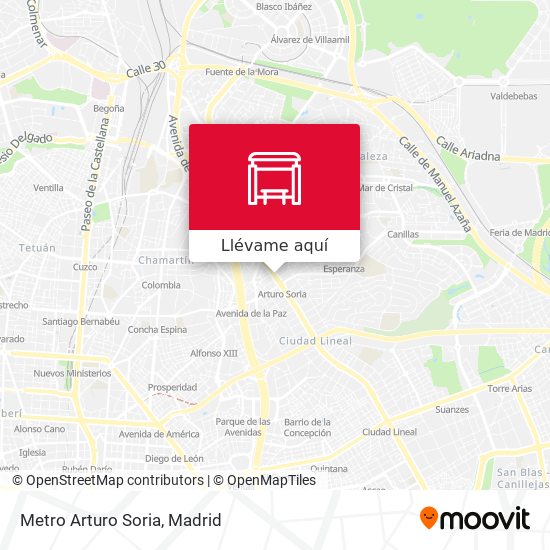 Mapa Metro Arturo Soria