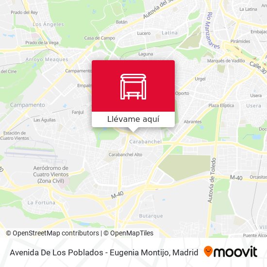 Mapa Avenida De Los Poblados - Eugenia Montijo
