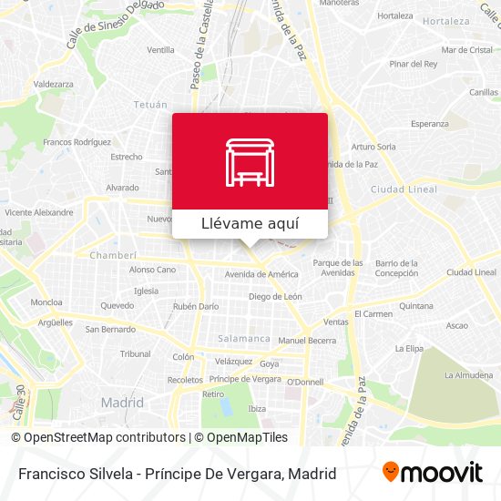 Mapa Francisco Silvela - Príncipe De Vergara