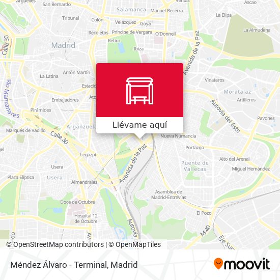 Mapa Méndez Álvaro - Terminal
